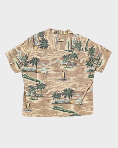 Chaps Beige Hawaiian Shirt - XL