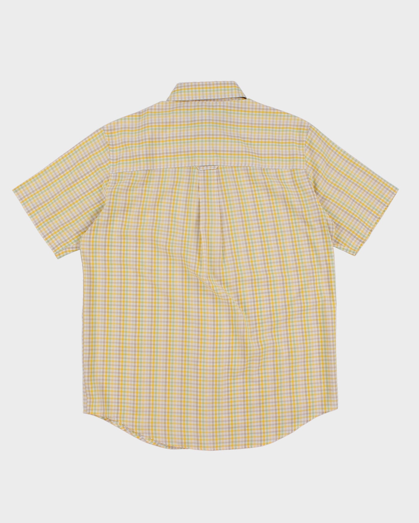 Vintage 90s Chaps By Ralph Lauren Oversize Yellow Check Shirt - M
