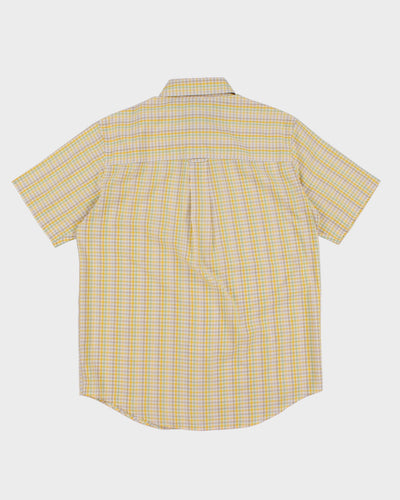 Vintage 90s Chaps By Ralph Lauren Oversize Yellow Check Shirt - M