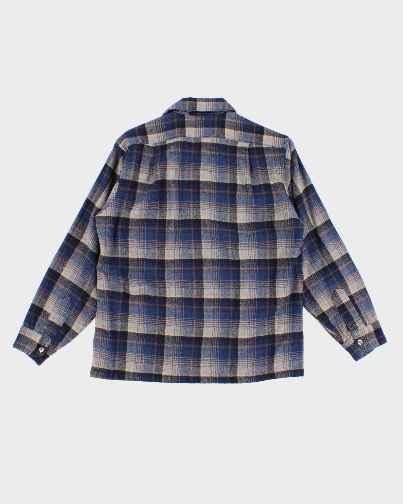 Vintage 70s Pendleton Blue Check Shirt - S/M