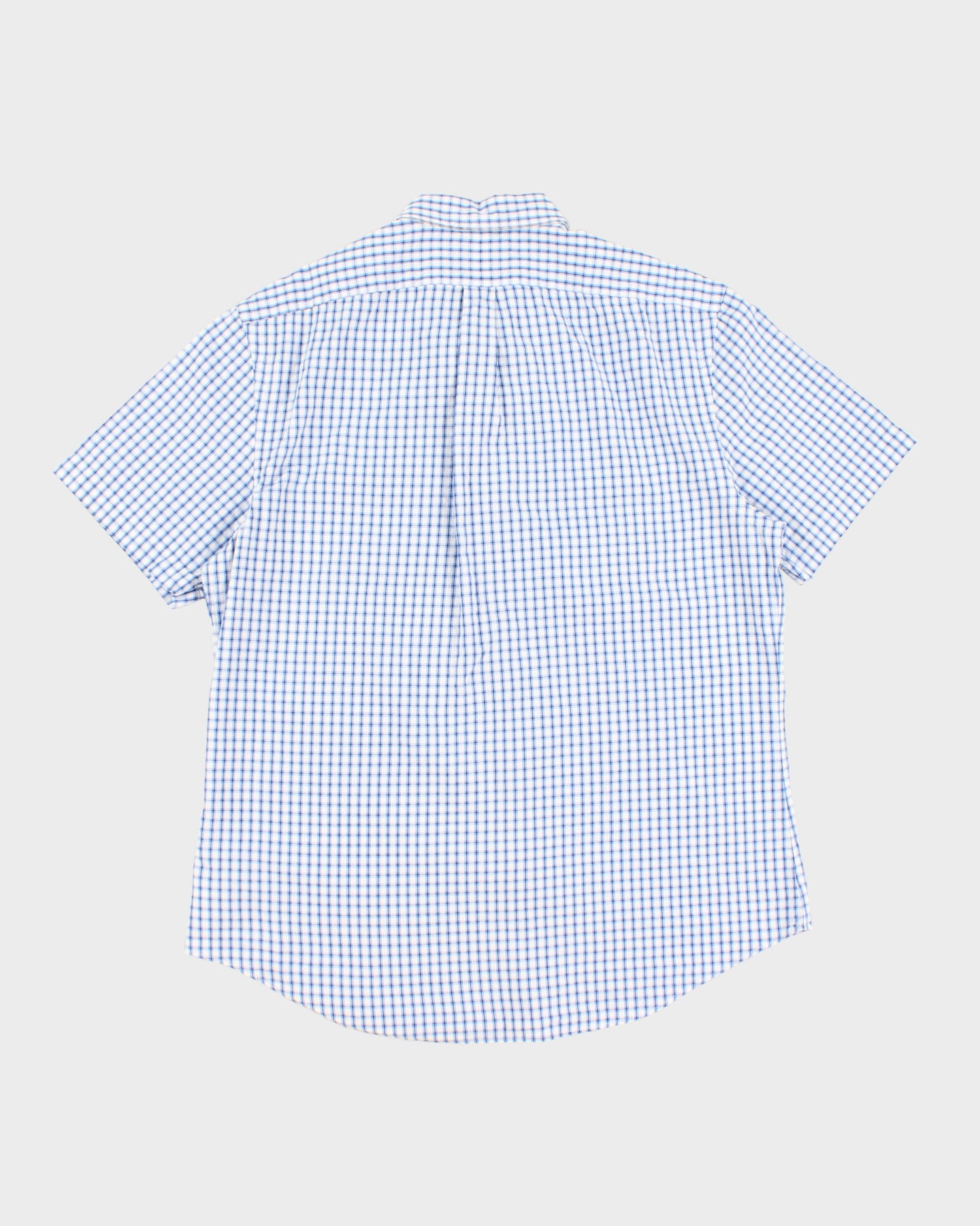 Ralph Lauren Blue Check Short Sleeve Shirt - XL