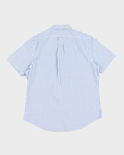 Ralph Lauren Blue Check Short Sleeve Shirt - XL