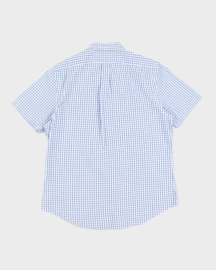 Ralph Lauren Blue Check Short Sleeve Shirt - XL