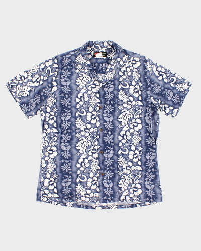 Vintage 90s Ali'i Fashions Blue Hawaiian Shirt - XL