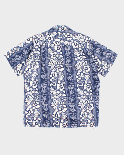 Vintage 90s Ali'i Fashions Blue Hawaiian Shirt - XL