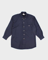 Vintage 90s Emporio Armani Navy Dress Shirt - XL