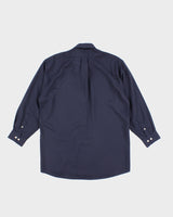 Vintage 90s Emporio Armani Navy Dress Shirt - XL