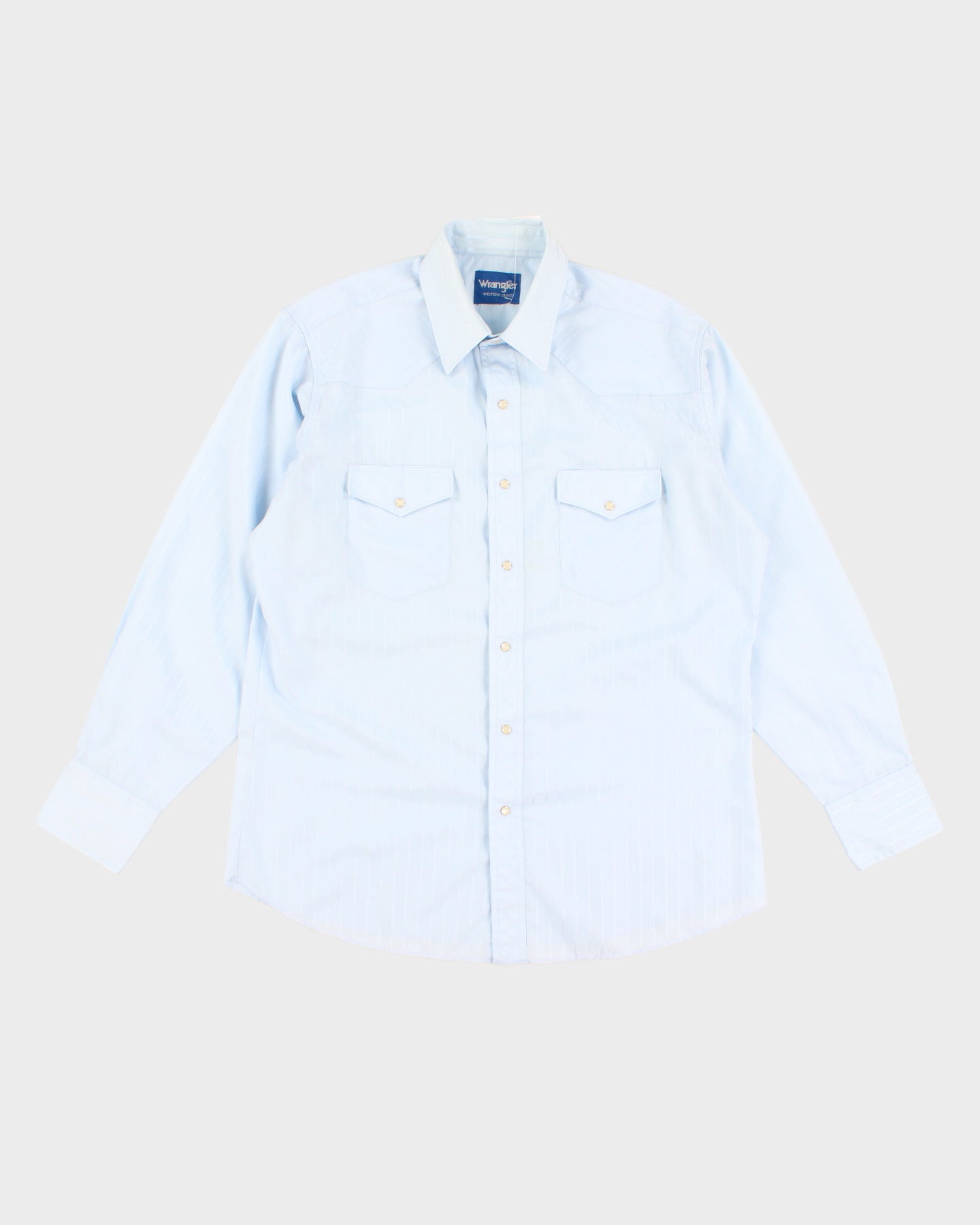 Vintage 90s Wrangler Blue Stripe Western Shirt - XL