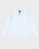 Vintage 90s Wrangler Blue Stripe Western Shirt - XL