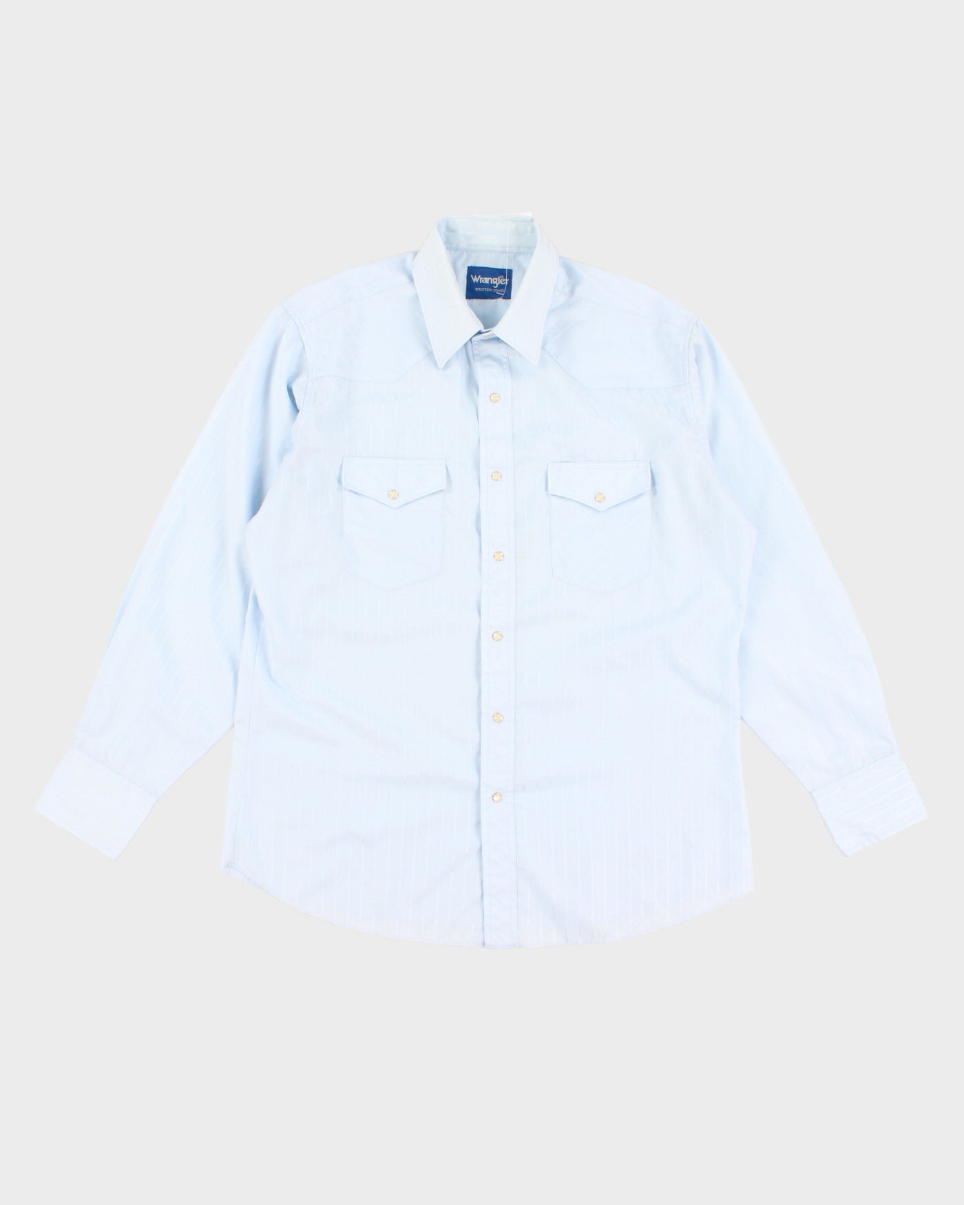Vintage 90s Wrangler Blue Stripe Western Shirt - XL