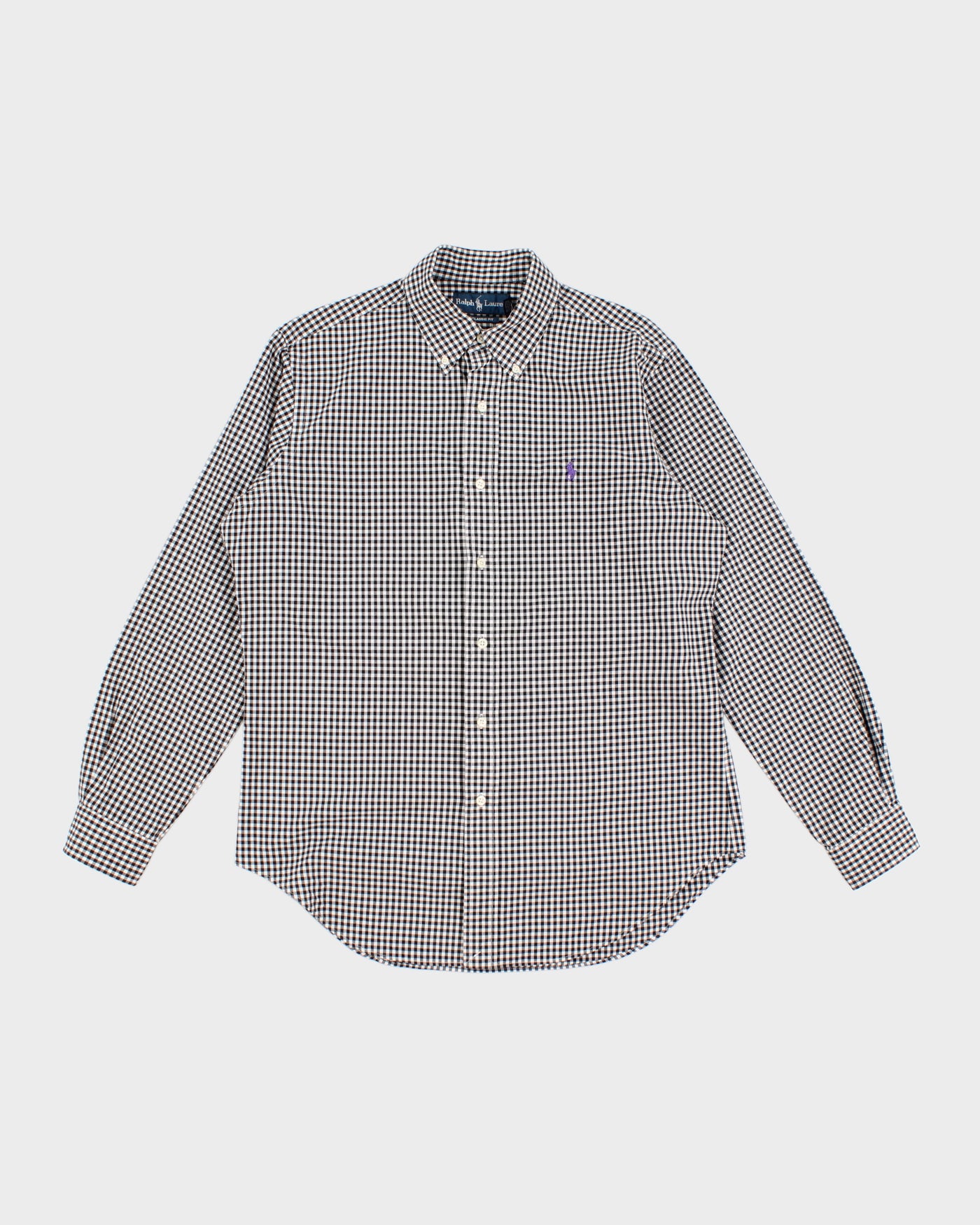 Vintage 90s Ralph Lauren Black & White Gingham Shirt - M/L