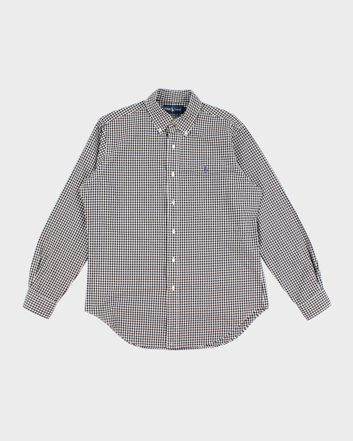 Vintage 90s Ralph Lauren Black & White Gingham Shirt - M/L