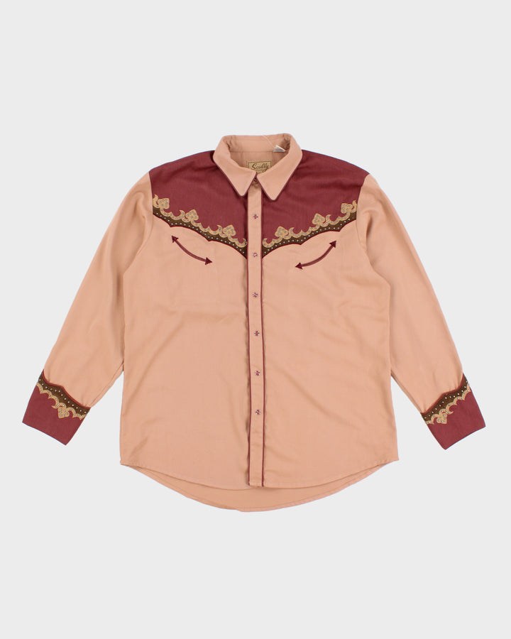 Vintage 00s Scully Dusty Pink Western Shirt - XL