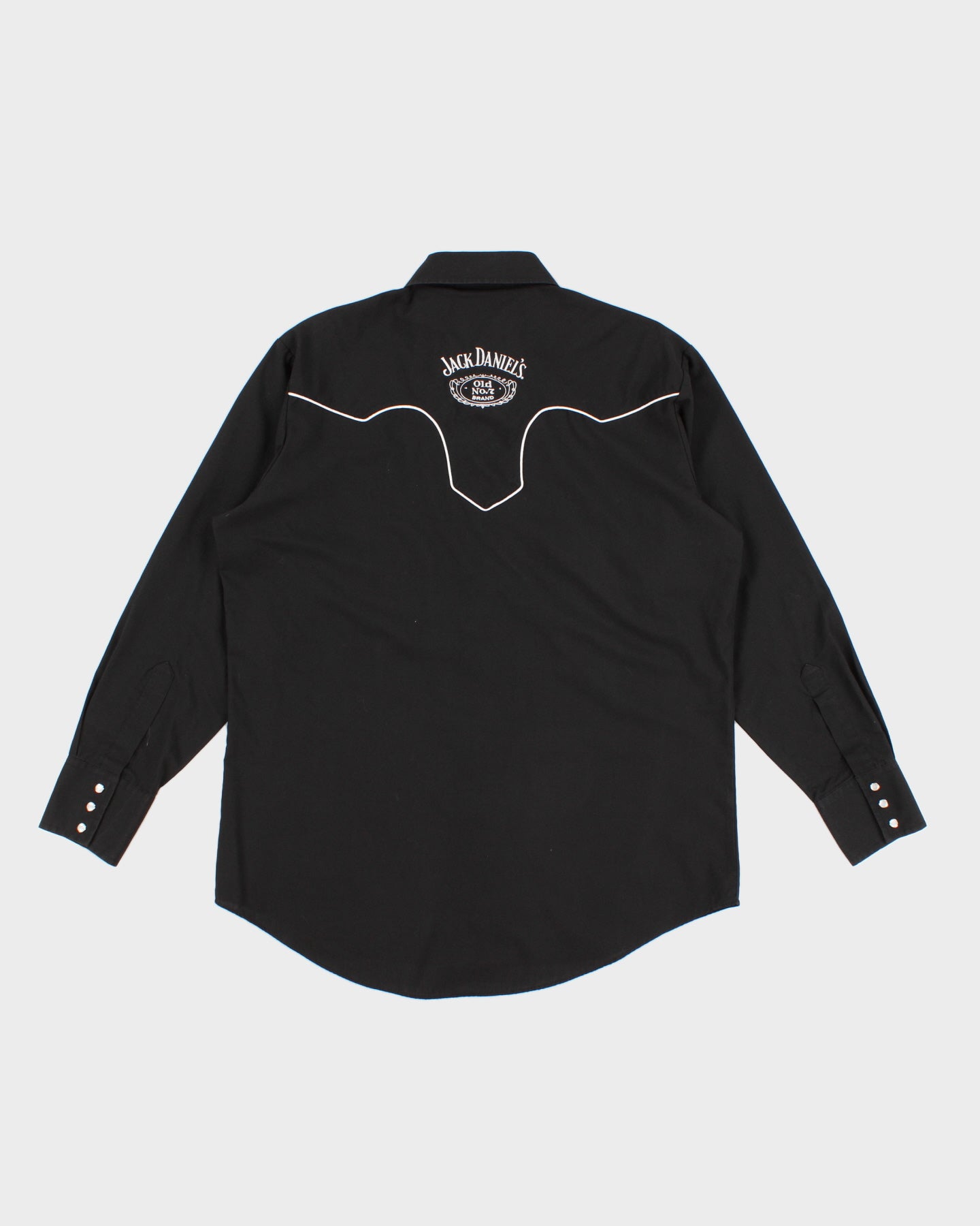 Jack Daniels Black Long Sleeve Western Shirt - L