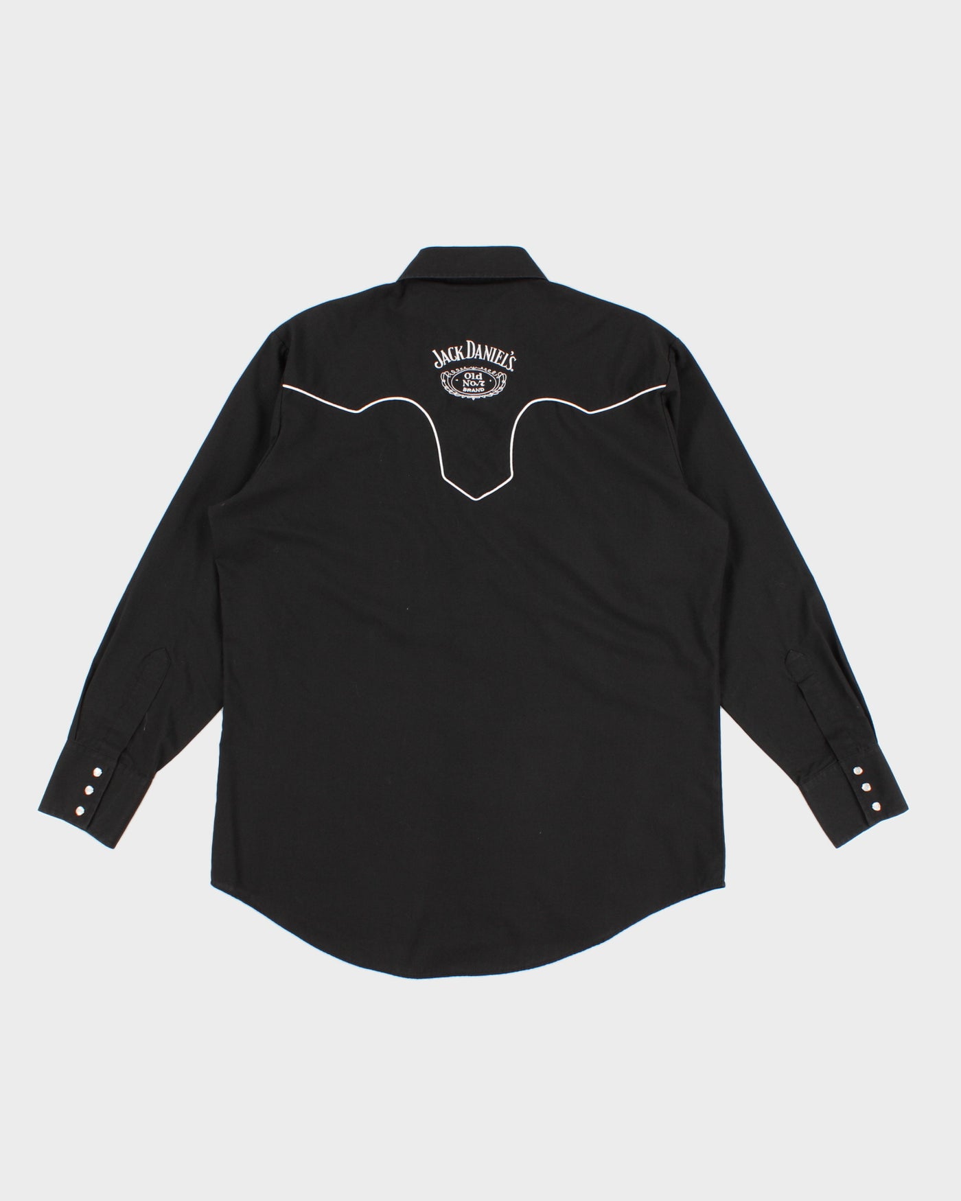 Jack Daniels Black Long Sleeve Western Shirt - L