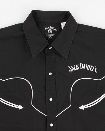 Jack Daniels Black Long Sleeve Western Shirt - L