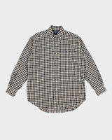 Black and White Checked Ralph Lauren Shirt - M