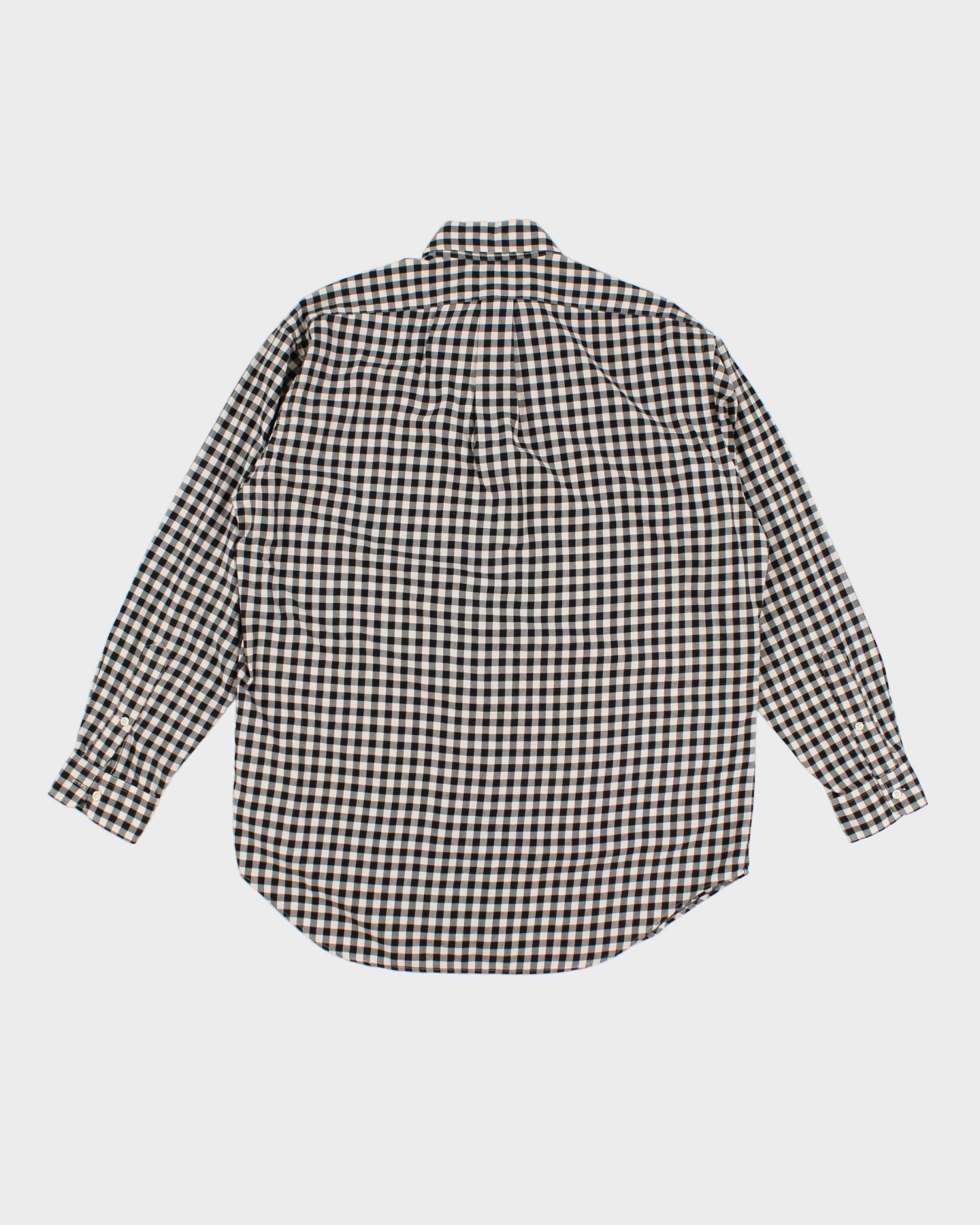 Black and White Checked Ralph Lauren Shirt - M