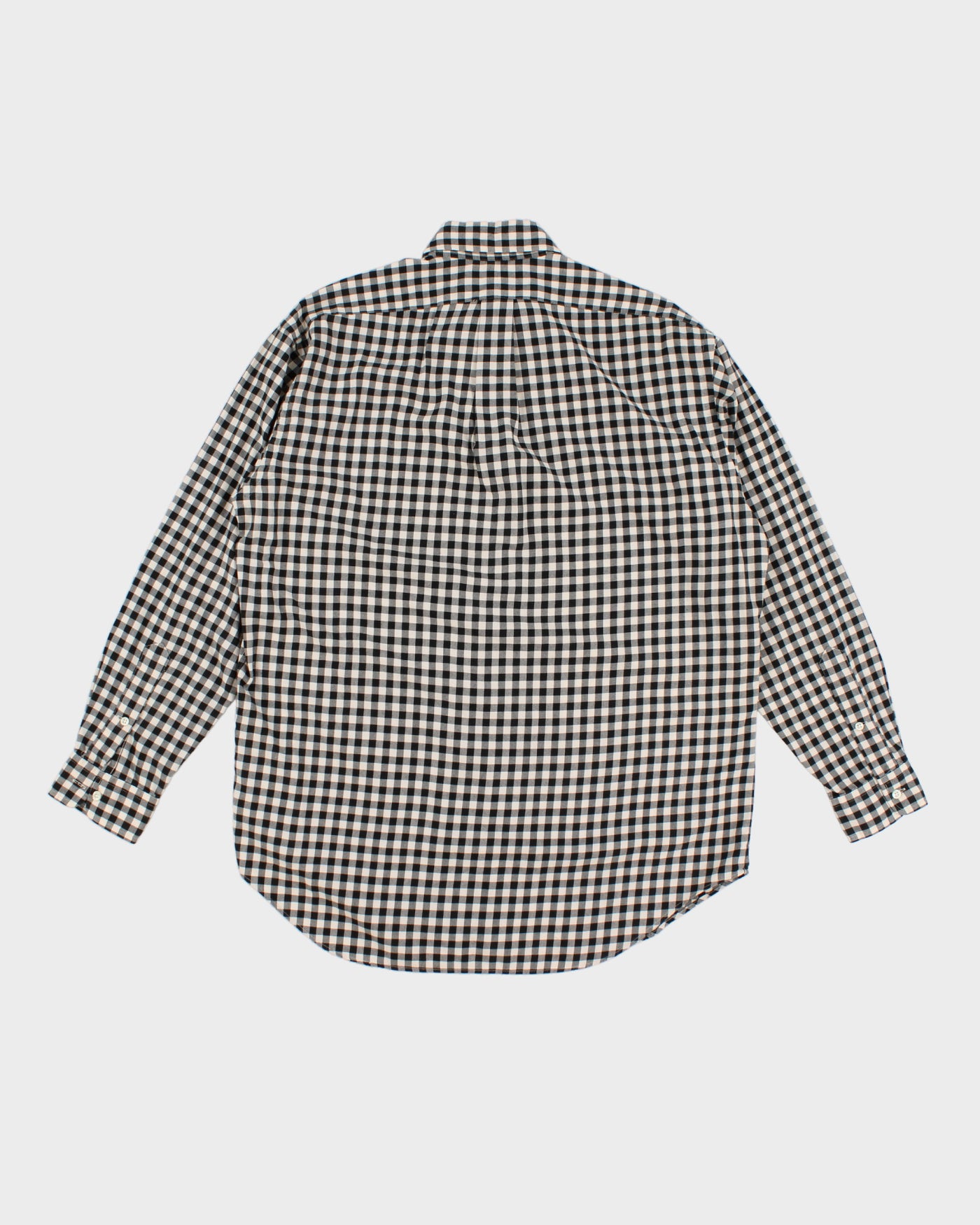 Black and White Checked Ralph Lauren Shirt - M