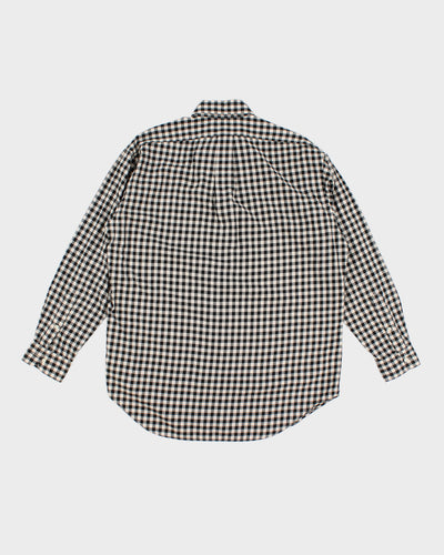 Black and White Checked Ralph Lauren Shirt - M