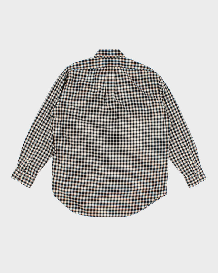 Black and White Checked Ralph Lauren Shirt - M