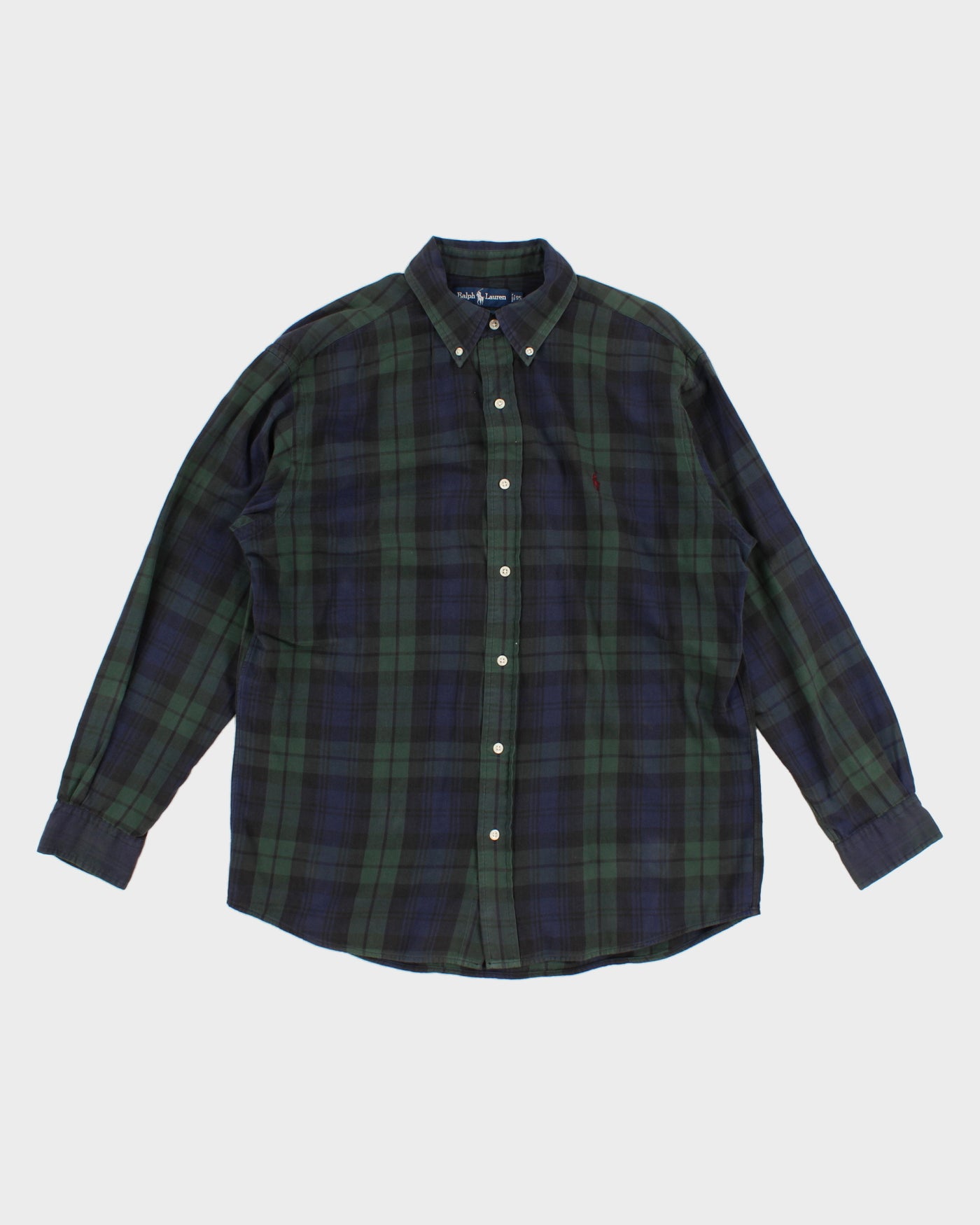 Green and Navy Check Ralph Lauren Shirt - L