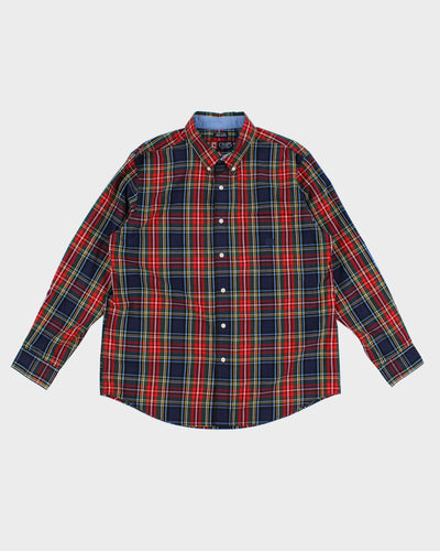 Chaps by Ralph Lauren Red/Navy/Green Check Shirt - L