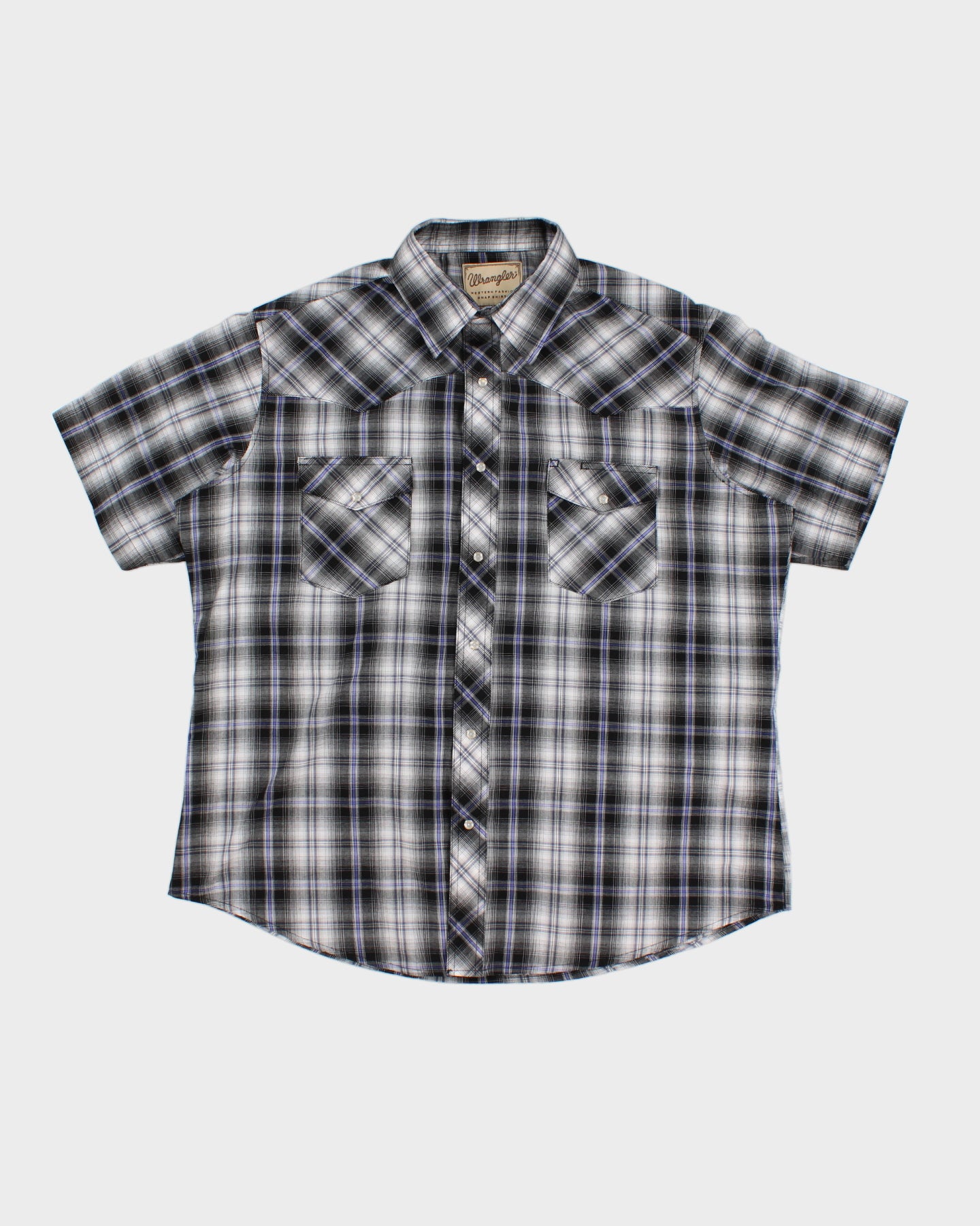 Wrangler Checked Blue Western Shirt - XL