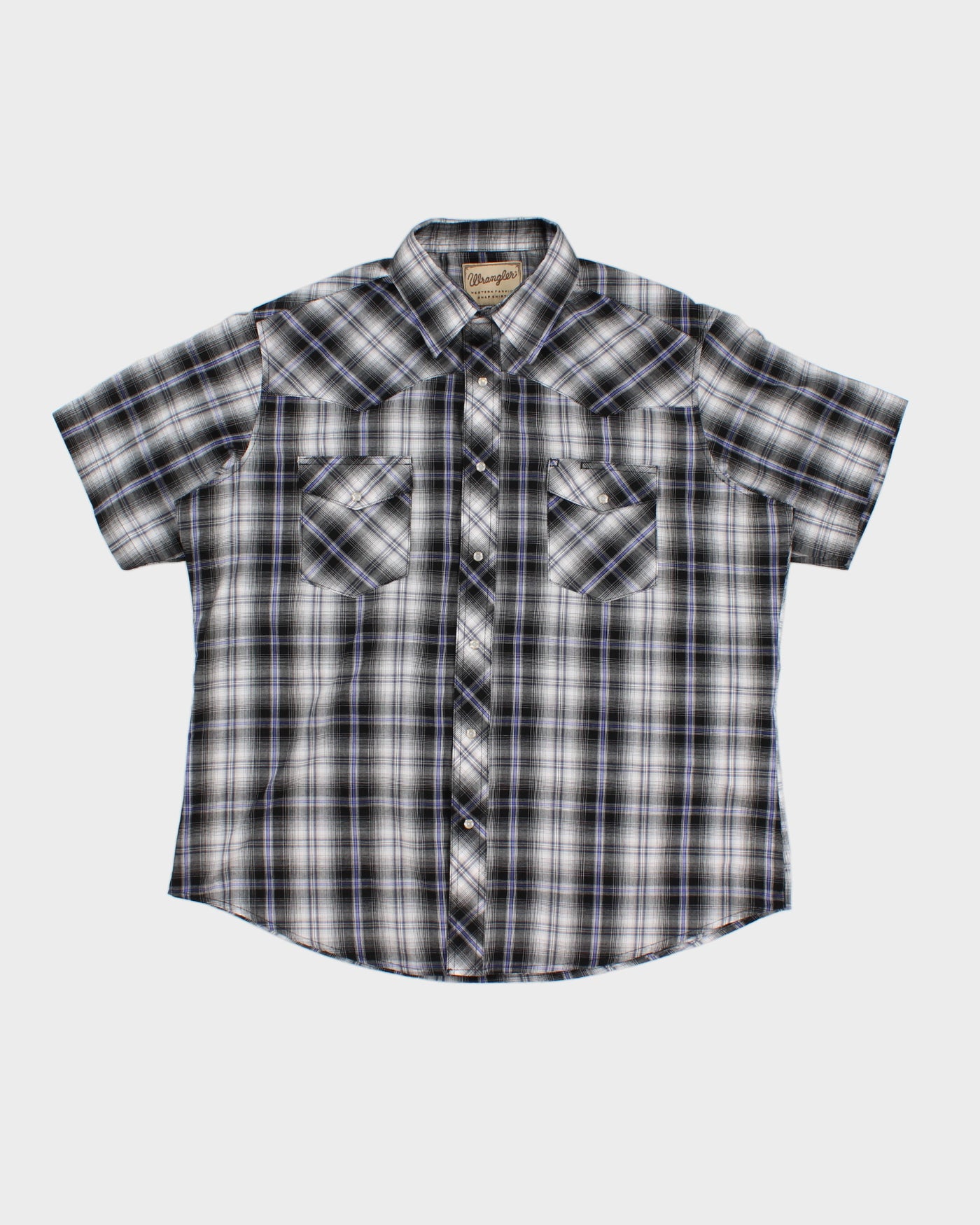 Wrangler Checked Blue Western Shirt - XL