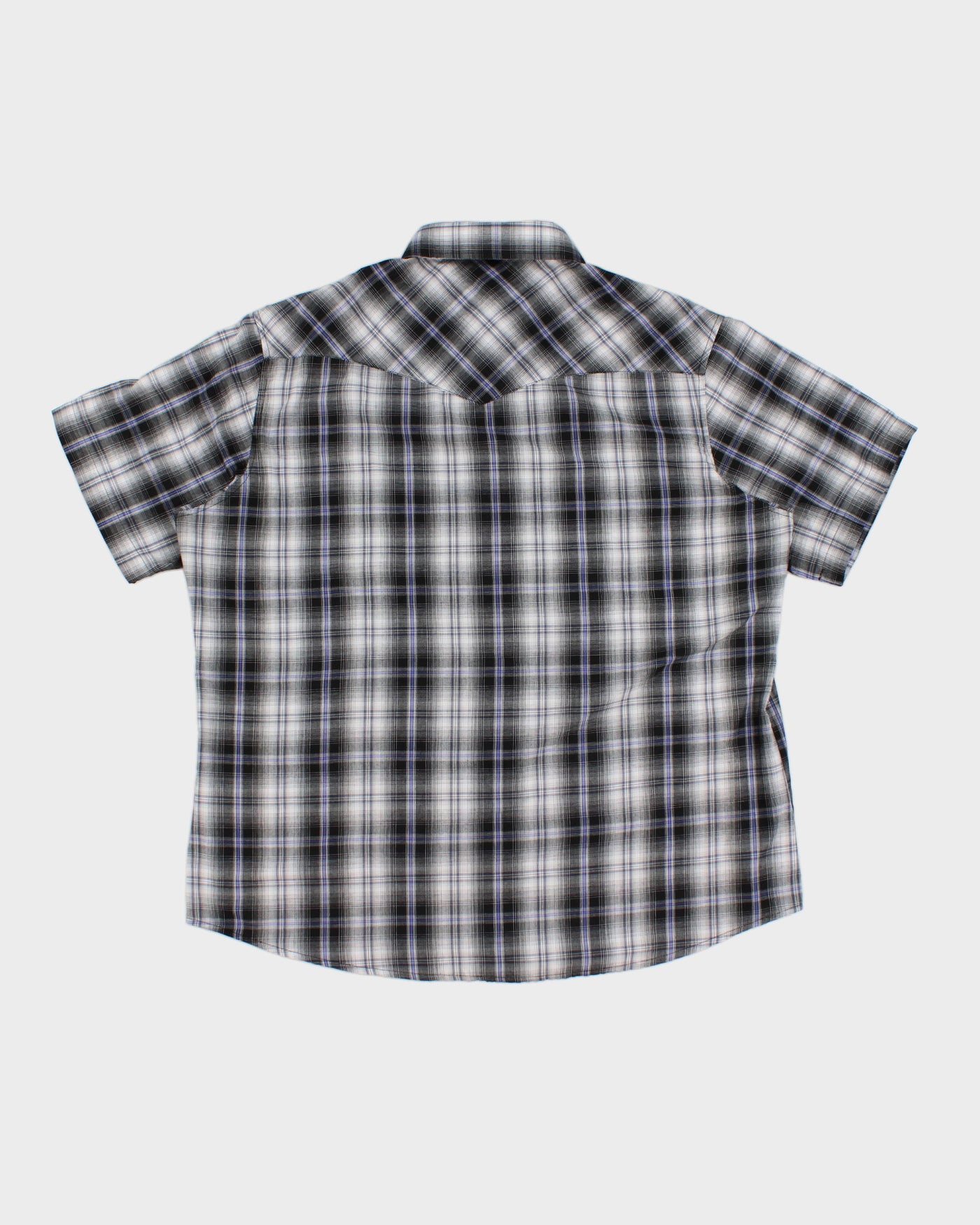 Wrangler Checked Blue Western Shirt - XL