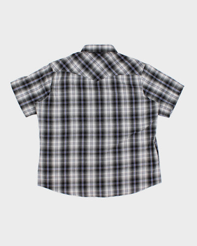 Wrangler Checked Blue Western Shirt - XL