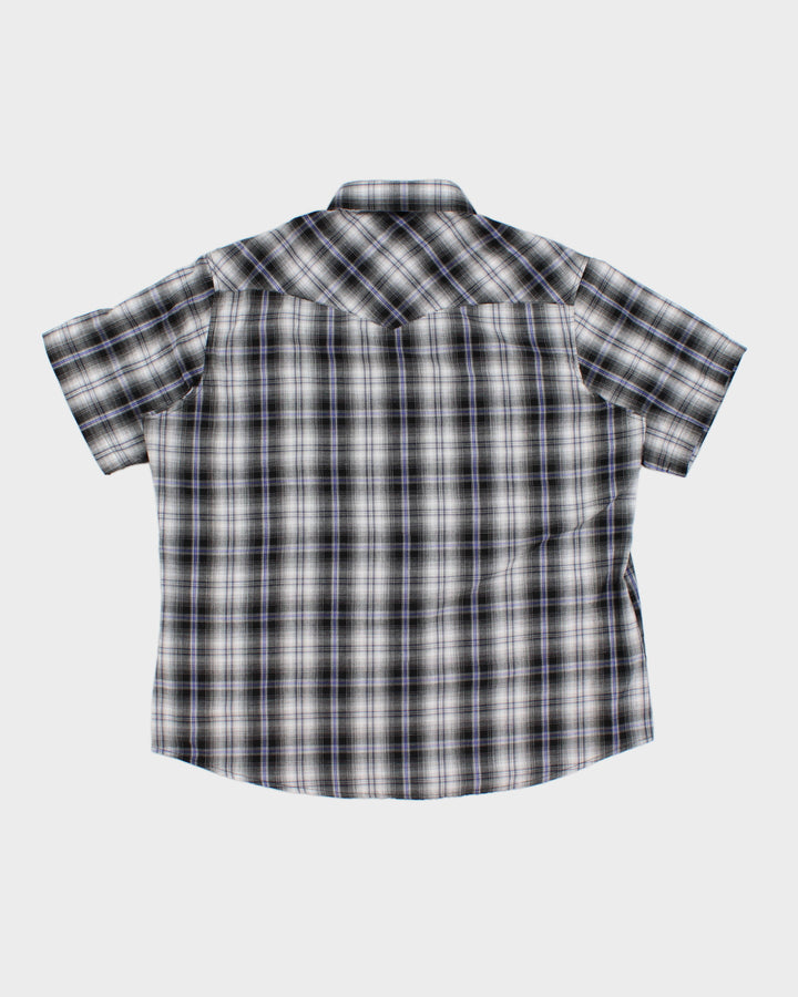 Wrangler Checked Blue Western Shirt - XL