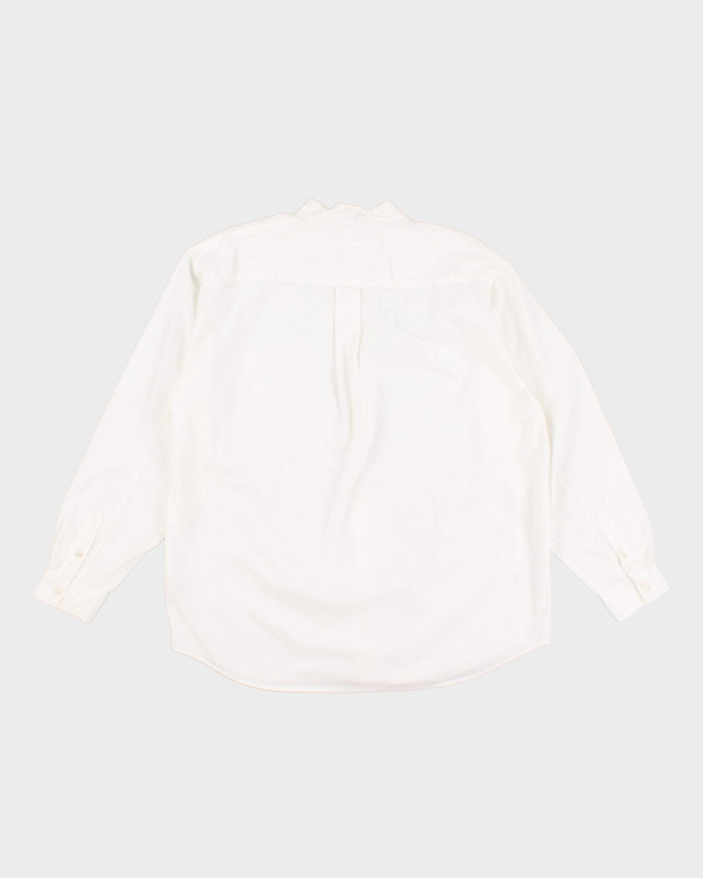 00s Le Chateau Grandad Collar Oversized White Shirt - XXXL