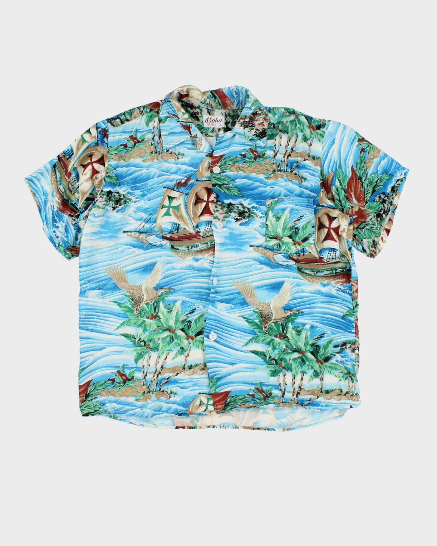 1950's 'Aloha' Silky Shirt - M