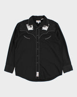 Vintage 90s Panhandle Slim Oversized Embroidered Western Shirt - L