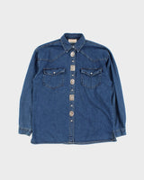 90's Western Denim Shirt - L