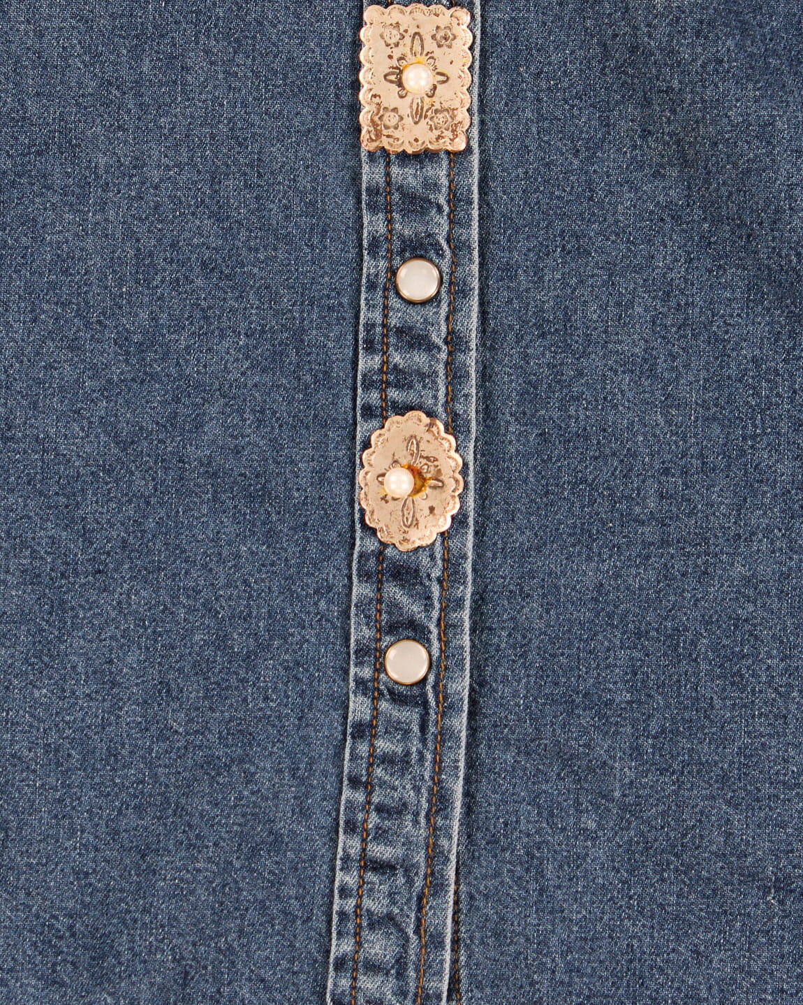 90's Western Denim Shirt - L
