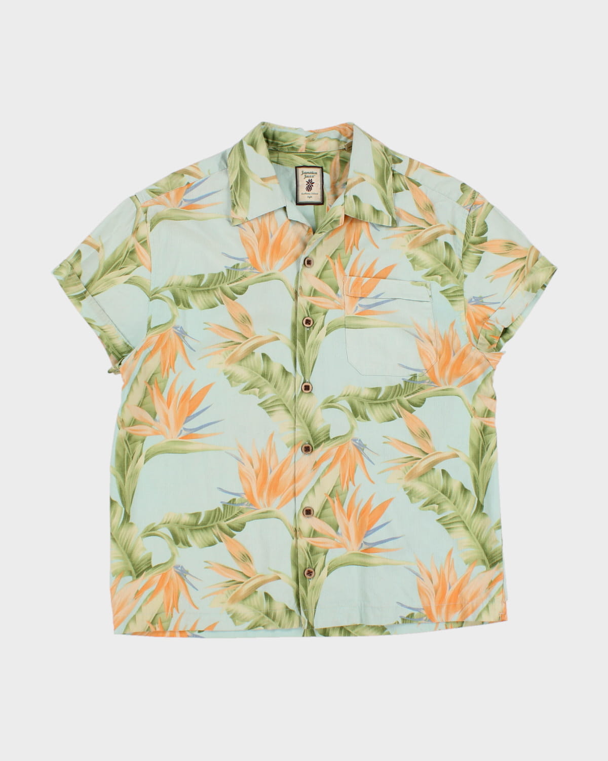 Vintage Jamaica Jaxx Floral Silk Hawaiian Shirt - S