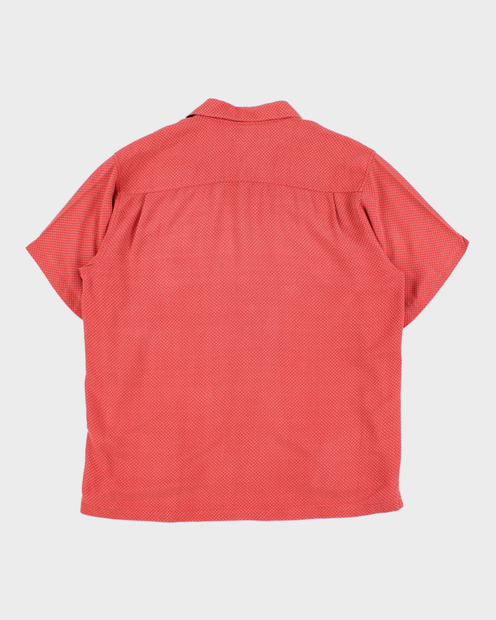 Vintage Toscano Oversized Silk Red Shirt - L