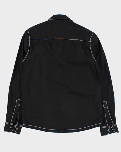 True Religion White Stitching Detailed Black Shirt - L