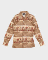 Groovy Vintage 70s Brown Floral Shirt - S