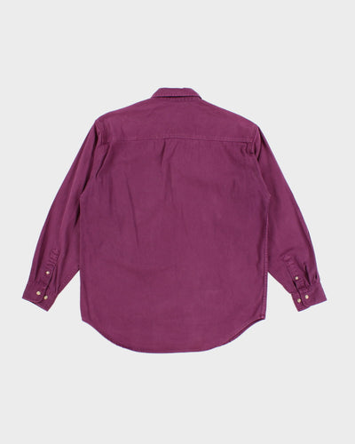 Vintage 90s Disney Purple Dwarfs Embroidery Shirt - M