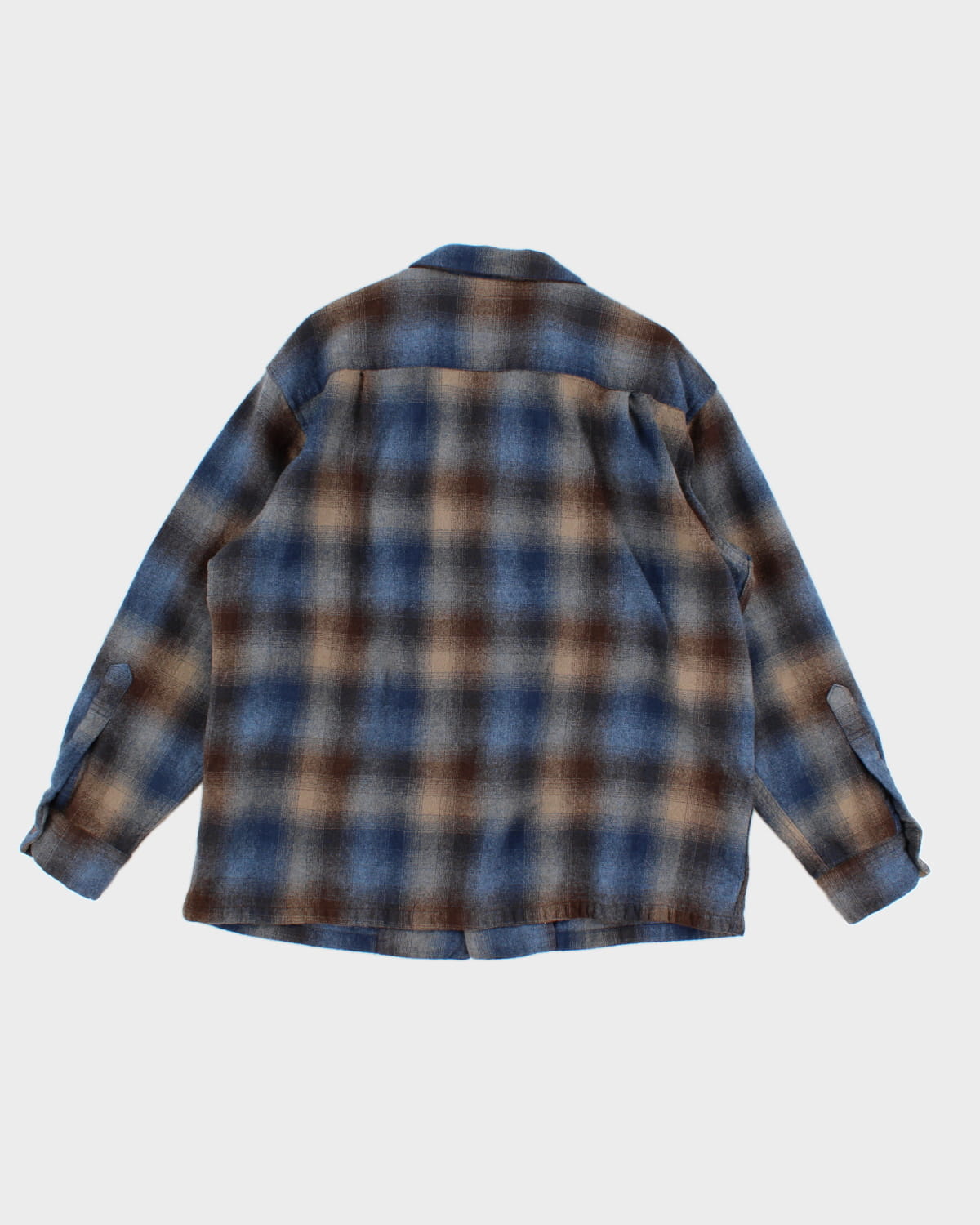 Pendleton Wool Blue Flannel Shirt - XL