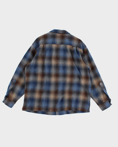 Pendleton Wool Blue Flannel Shirt - XL