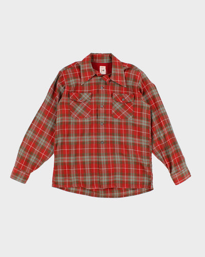 Vintage 60s Red Check Shirt - M