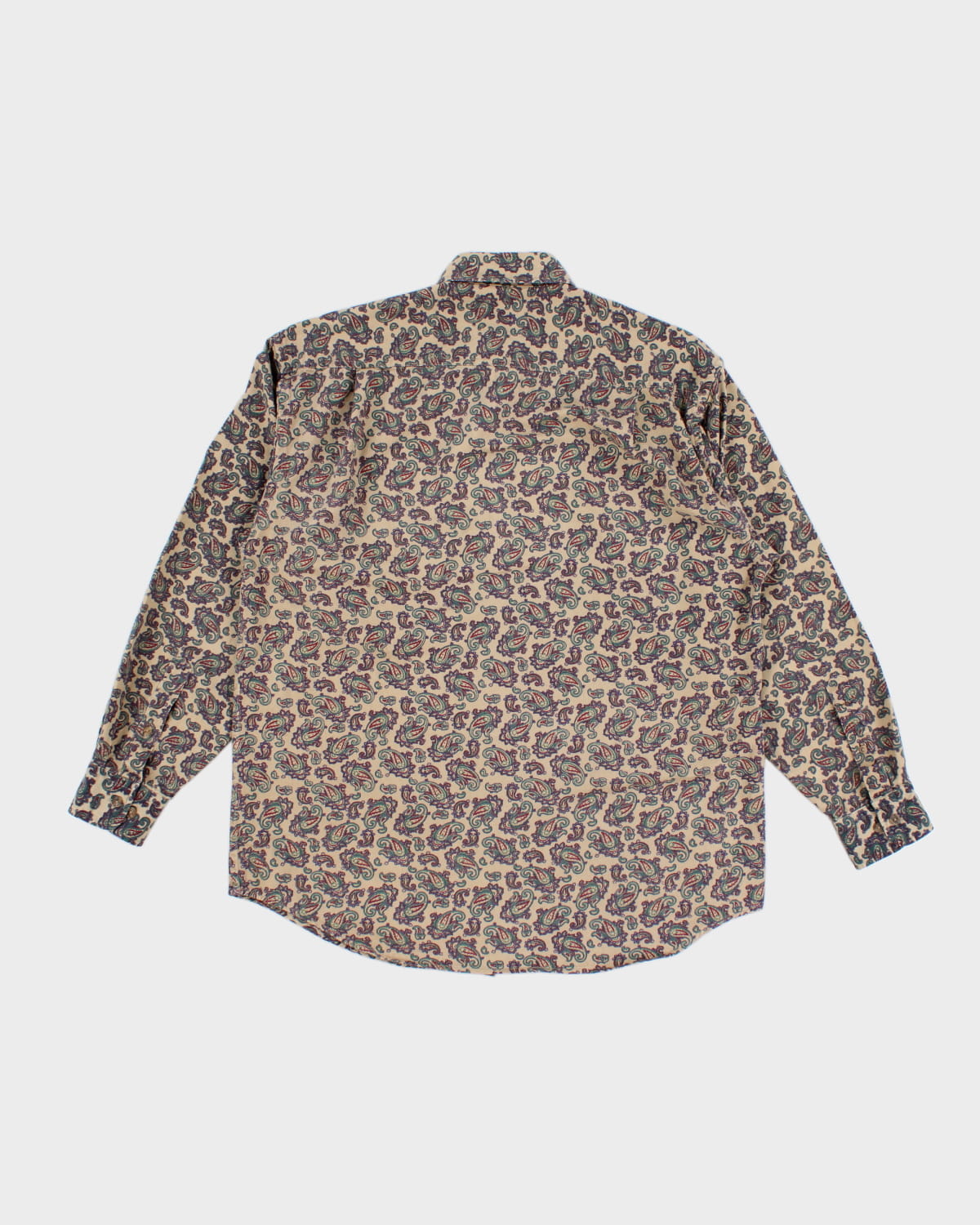 70's Patterned Cotton Shirt - M