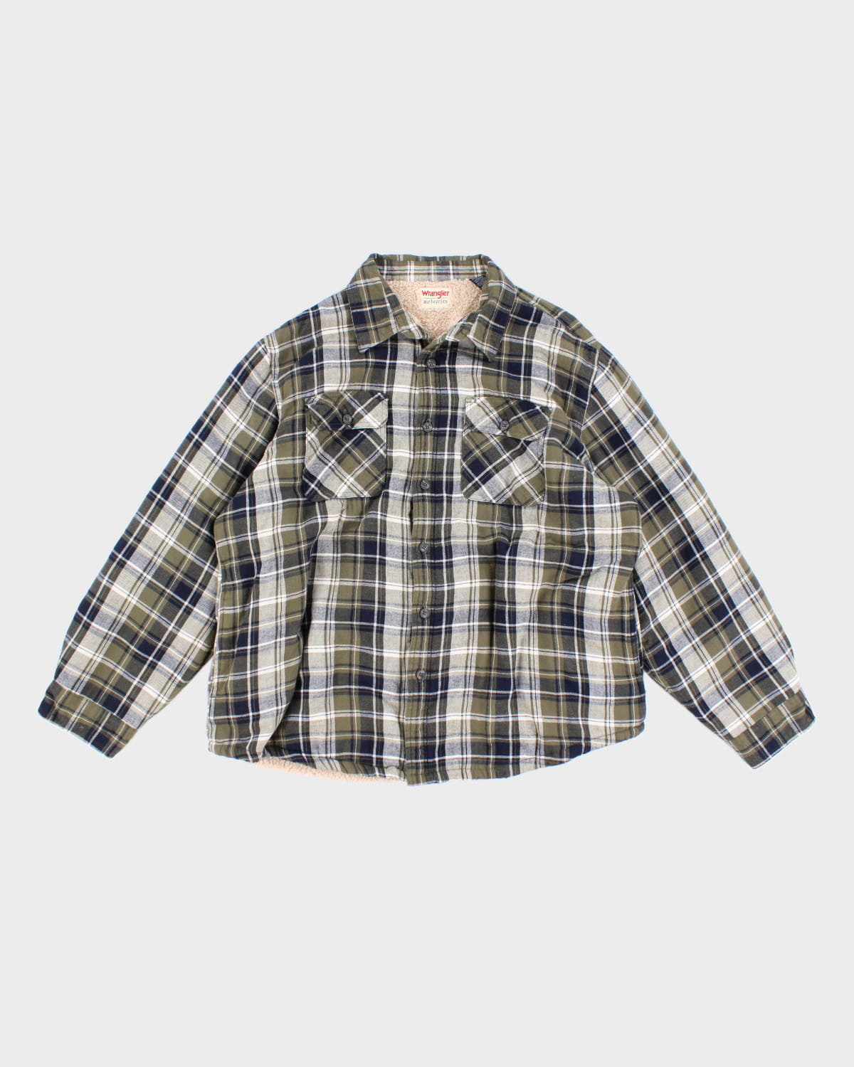 Vintage 90s Wrangler Sherpa Lined Flannel Shirt - XXL
