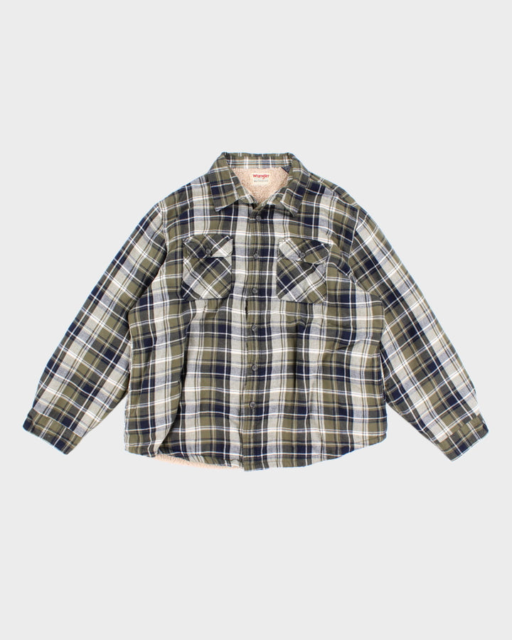 Vintage 90s Wrangler Sherpa Lined Flannel Shirt - XXL