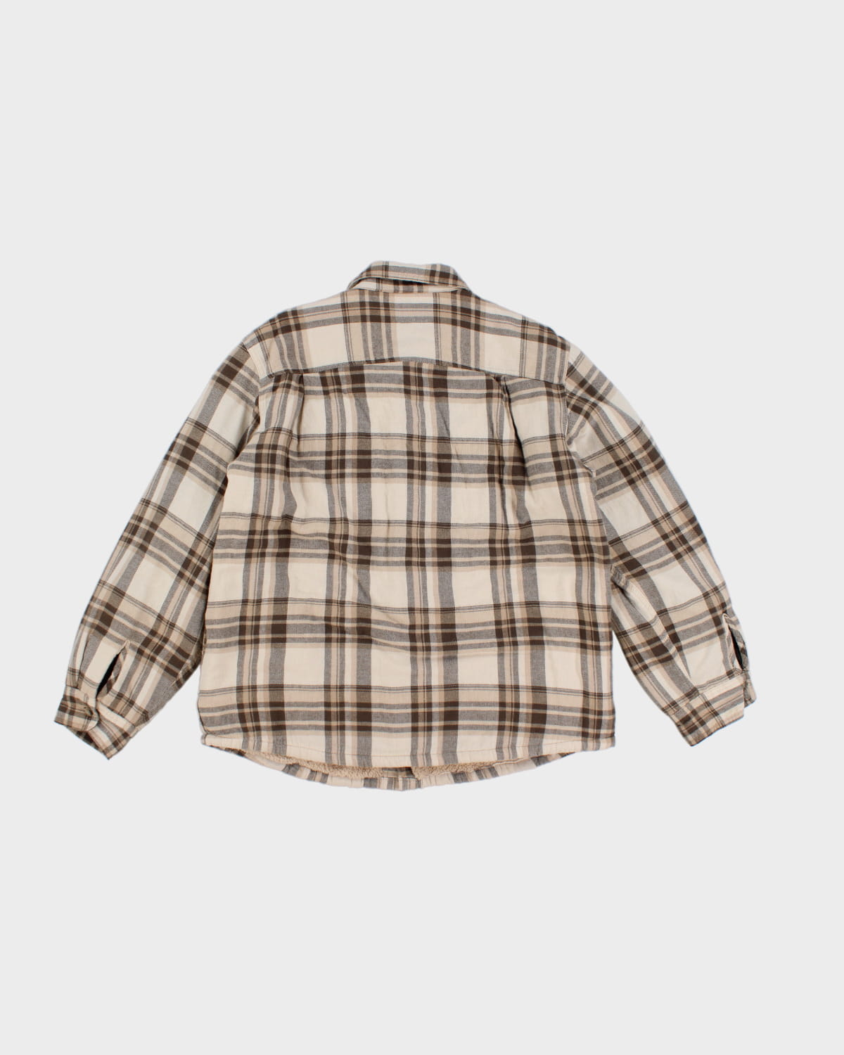Vintage 90s Wrangler Sherpa Lined Flannel Shirt - L