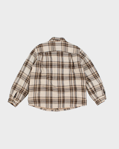 Vintage 90s Wrangler Sherpa Lined Flannel Shirt - L